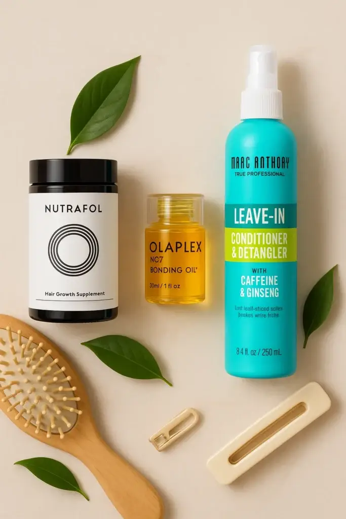 Best hair care products reviews 2025 featuring Nutrafol, Olaplex, and Marc Anthony