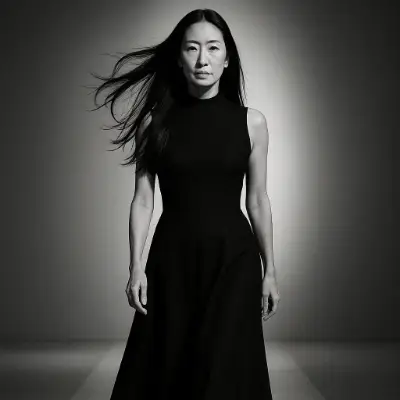Vera Wang at 76 looking stunning in a timeless hairstyle and little black dress.
