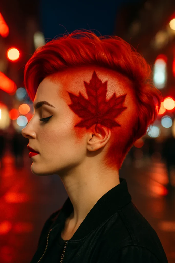 Canada Day 2025 red and white hairstyles
