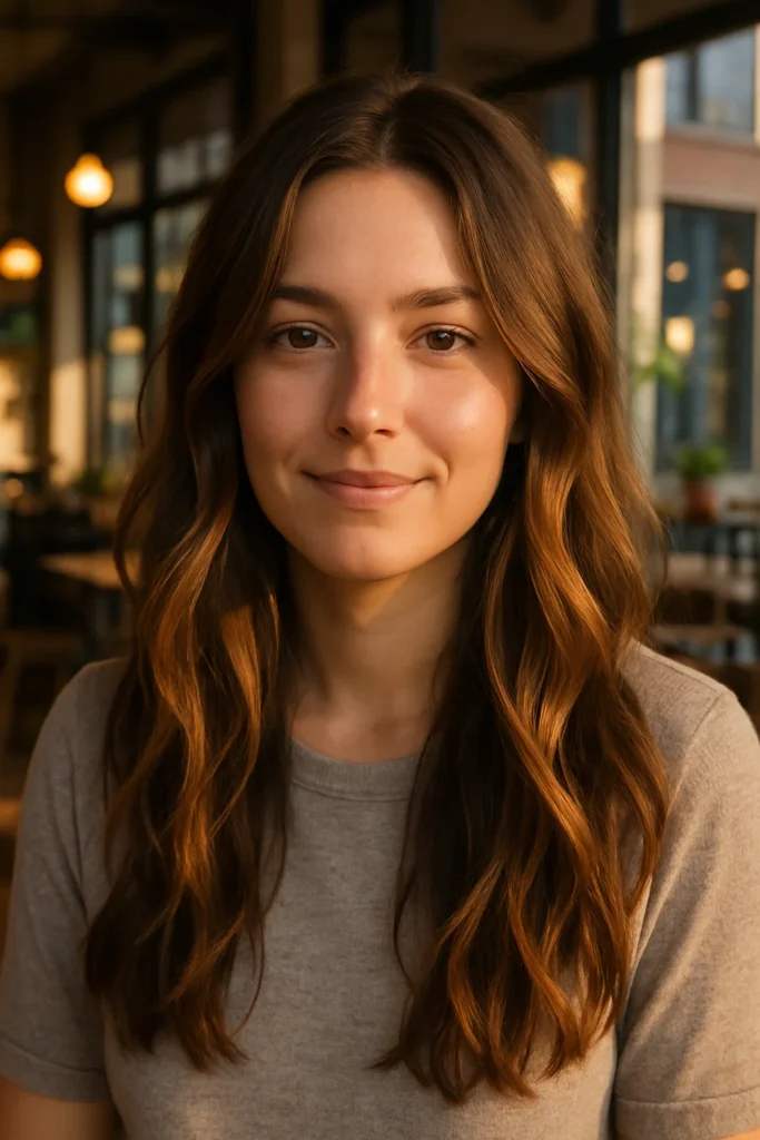 caramel highlights on brown hair