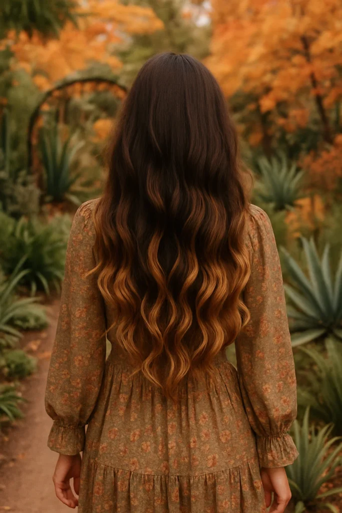 caramel highlights on brown hair