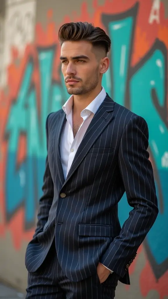 Trendy men’s haircut 2025 with fade and textured top