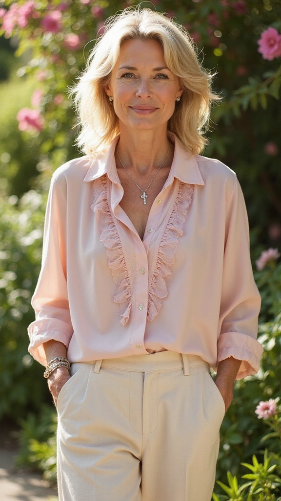 Chic mid-length hairstyle for women over 60 with fine hair 2025