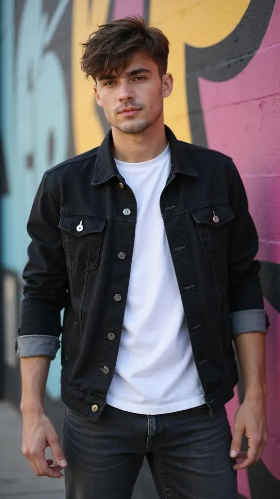 Trendy men’s haircut 2025 with fade and textured top