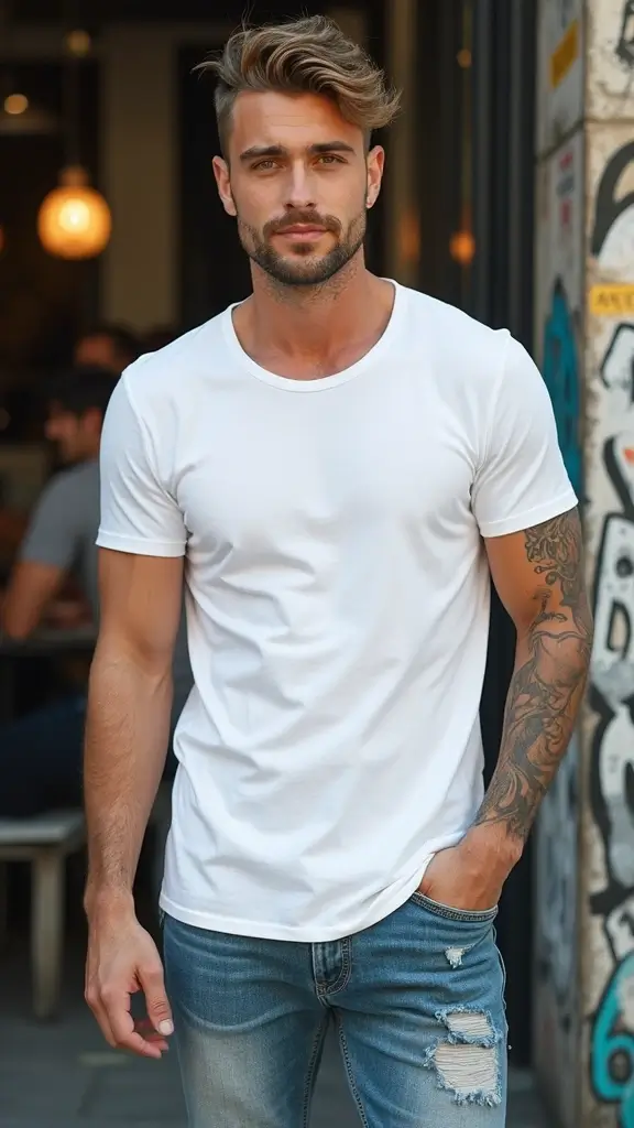 Trendy men’s haircut 2025 with fade and textured top
