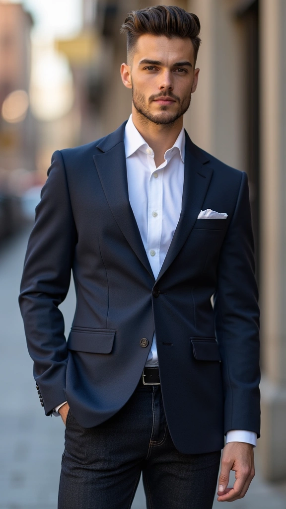 Trendy men’s haircut 2025 with fade and textured top