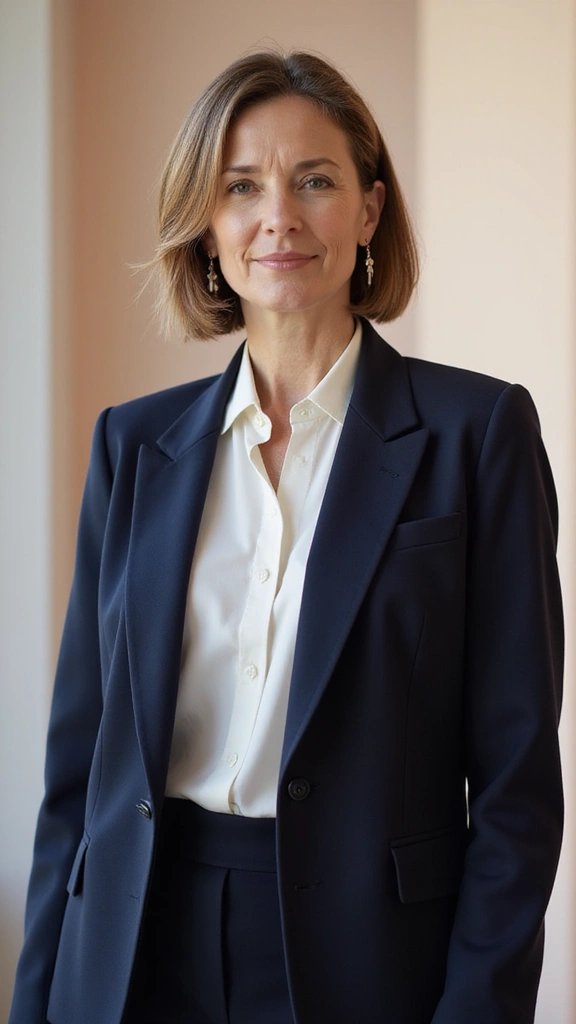Chic mid-length hairstyle for women over 60 with fine hair 2025