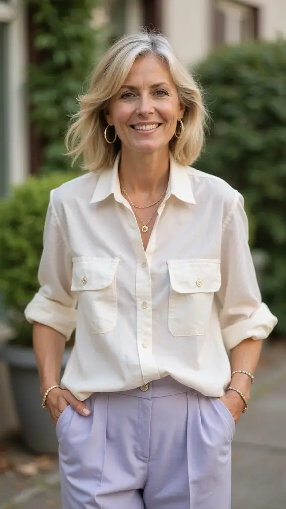 Chic short hairstyle for older women with fine hair 2025