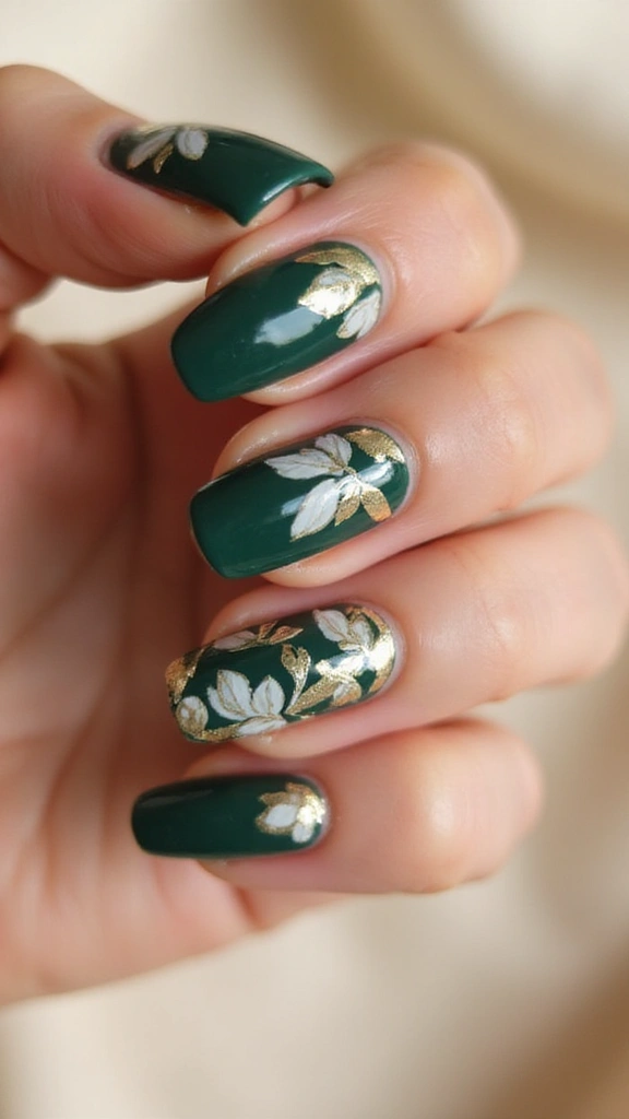 Pastel floral nail art design for spring