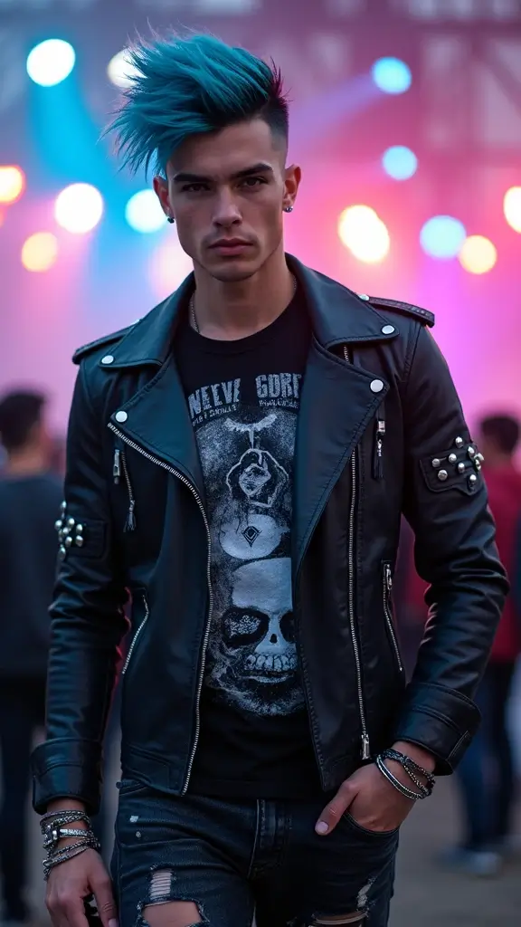 Trendy wolf haircut for men with textured layers