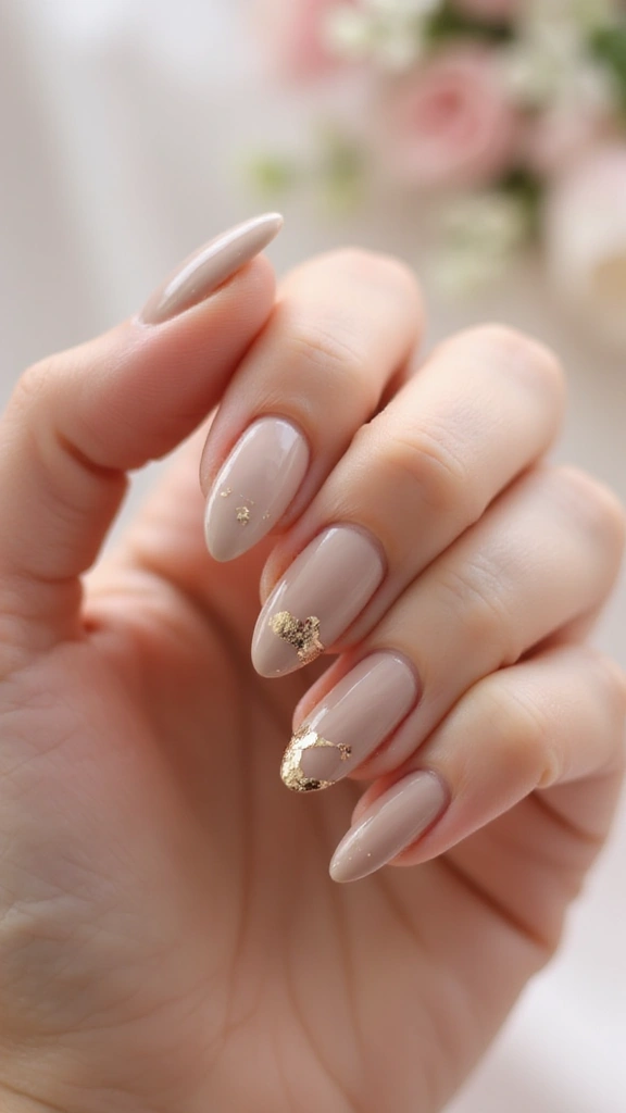 Elegant French tip wedding nail design