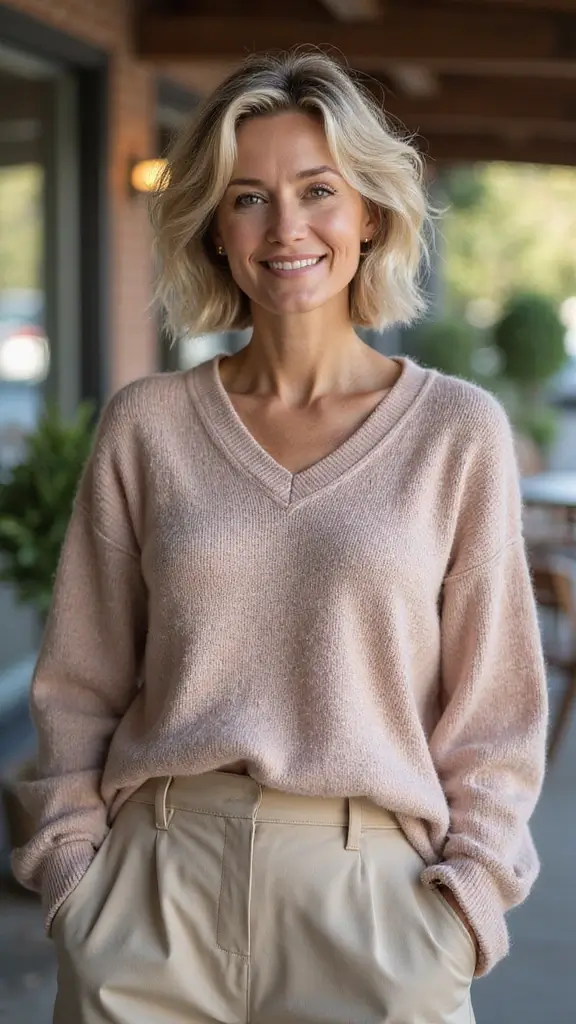 Chic short hairstyle for older women with fine hair 2025