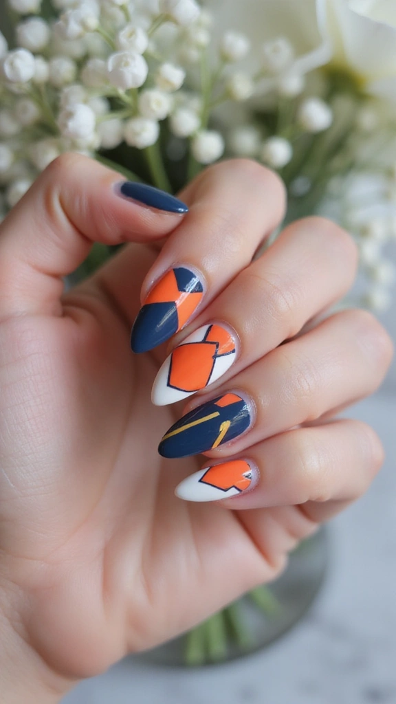 Elegant French tip wedding nail design