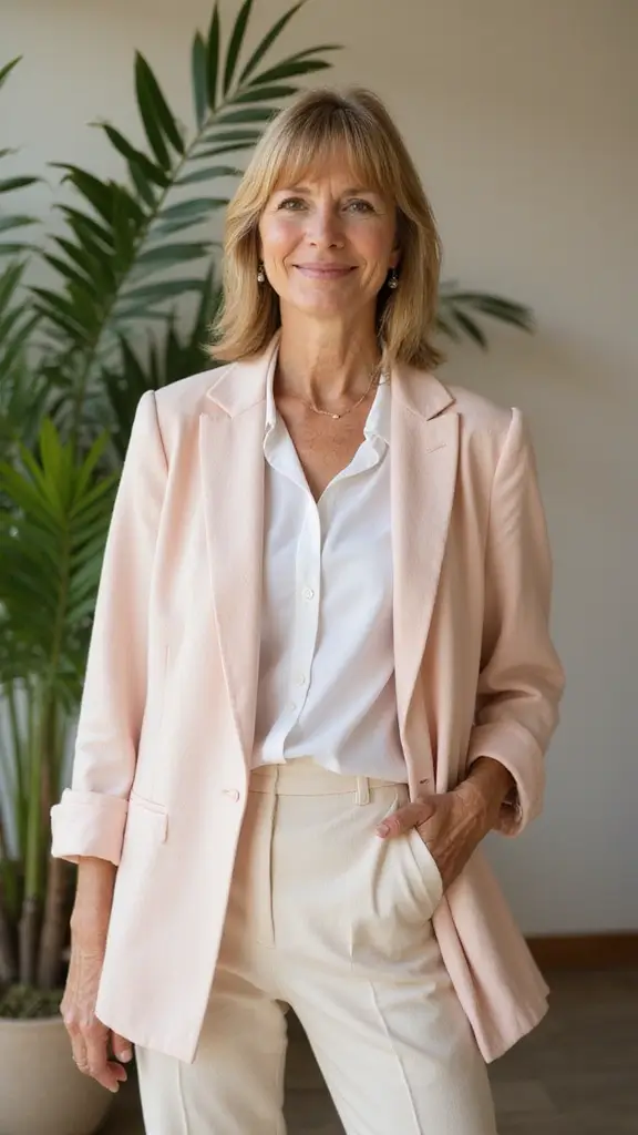 Chic mid-length hairstyle for women over 60 with fine hair 2025