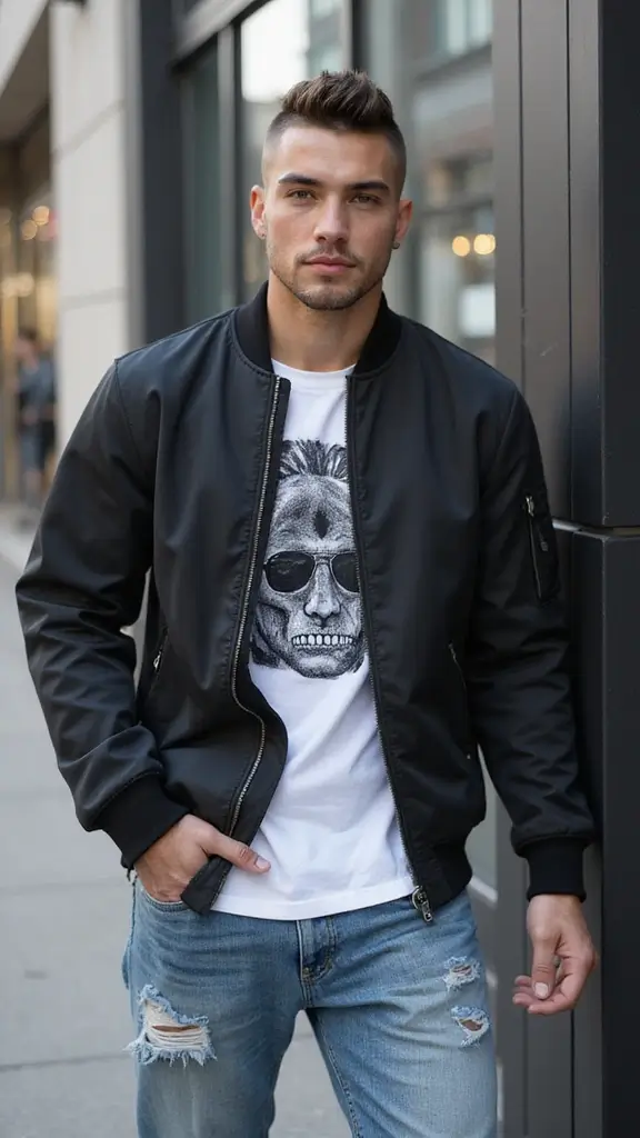Trendy wolf haircut for men with textured layers