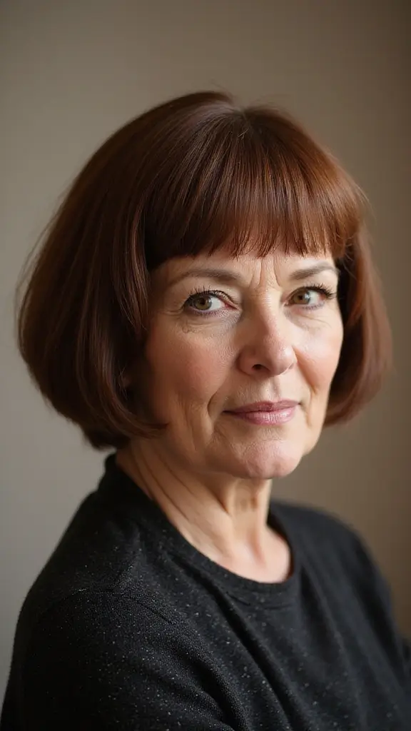 Chic short hairstyle for older women with fine hair 2025