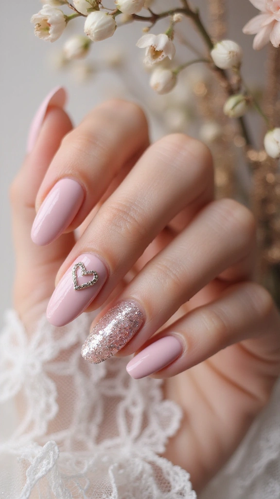 Elegant French tip wedding nail design