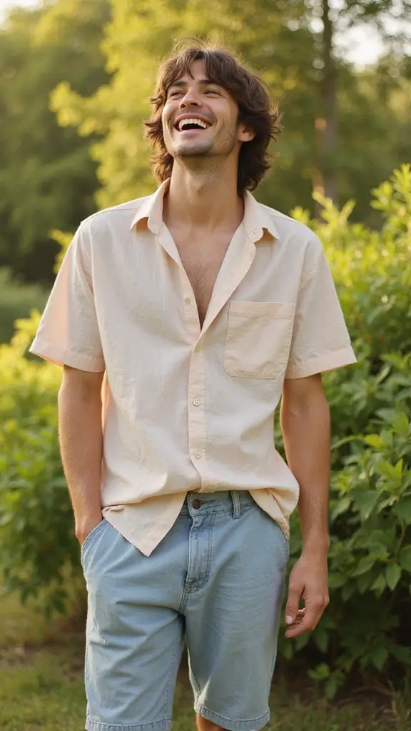 Trendy wolf haircut for men with textured layers