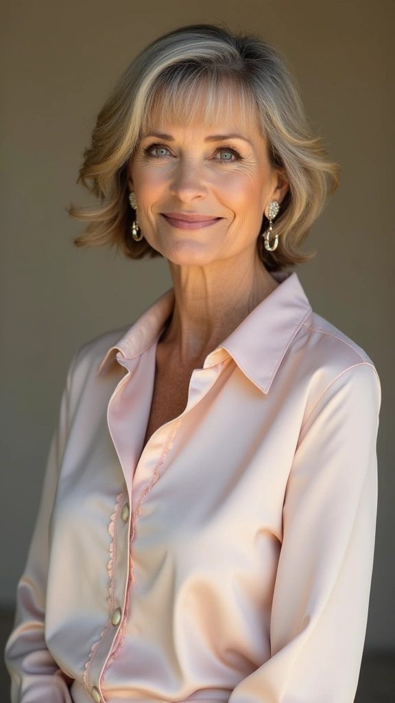Chic short hairstyle for older women with fine hair 2025
