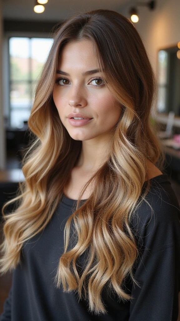 brunette balayage for dark hair