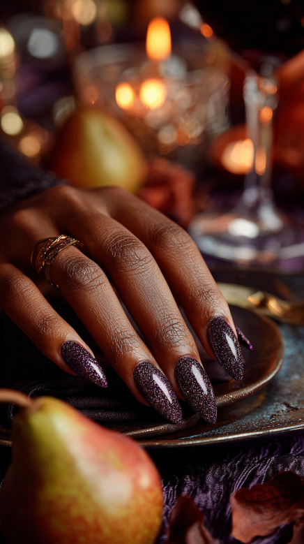 fall nails black women with trendy seasonal designs