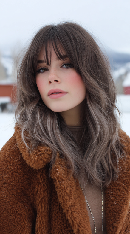 17 Cute Winter Hairstyles for Brunettes