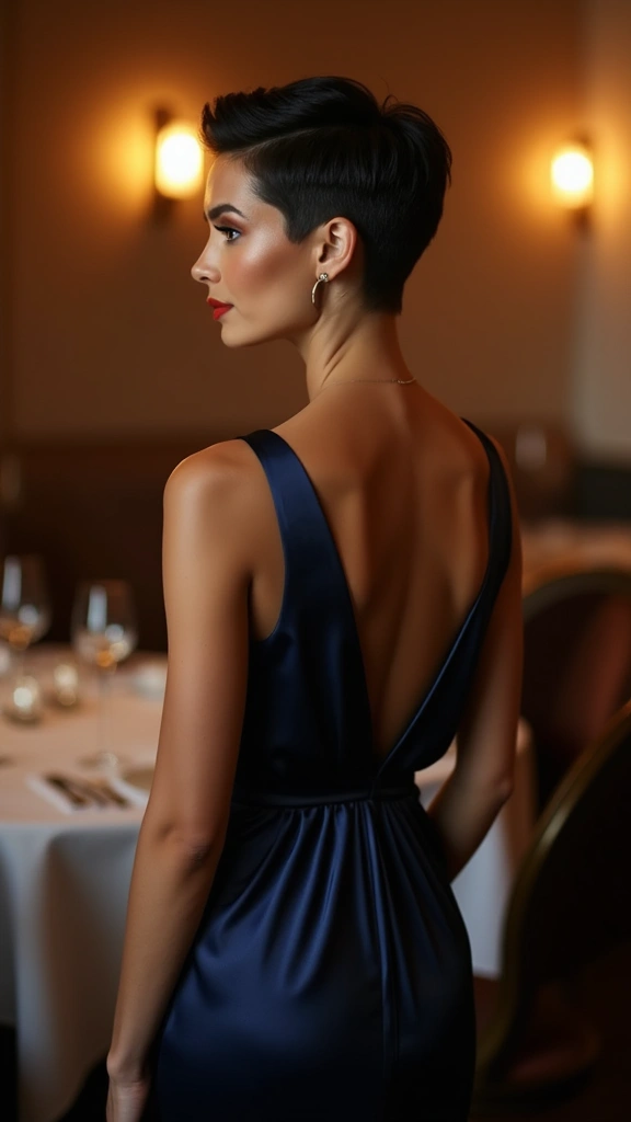 25 Best Short Shaggy Pixie Hairstyles That Are Effortlessly Chic! - 17. Chic Slicked Back Pixie