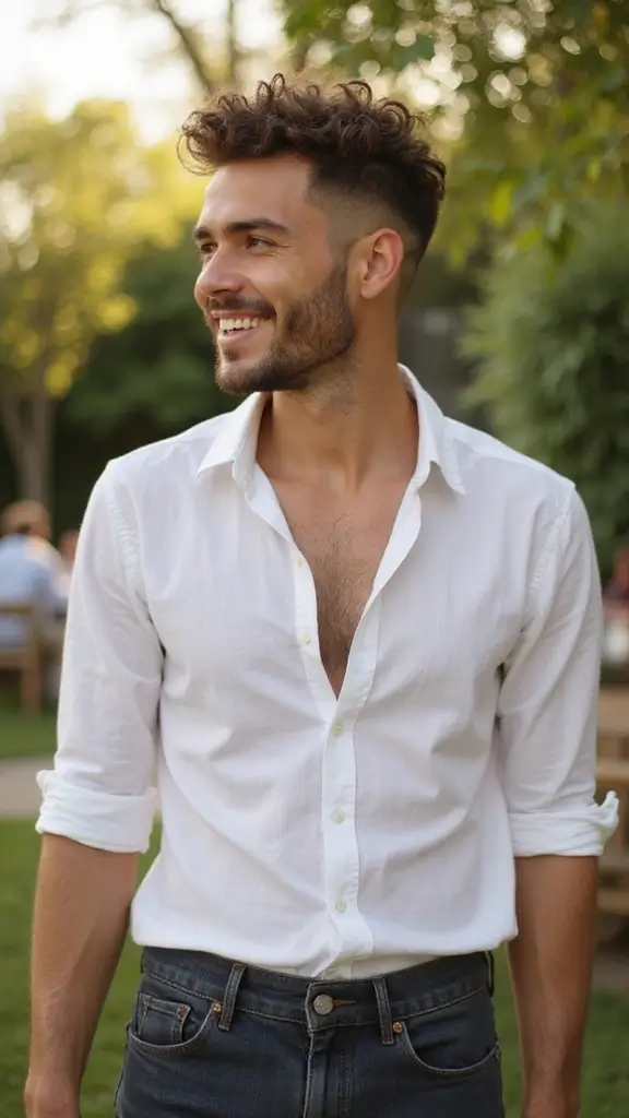 Discover 25 Jaw-Dropping French Crop Haircuts with Mid Fade You Must Try! - 7. Curly French Crop with Mid Fade