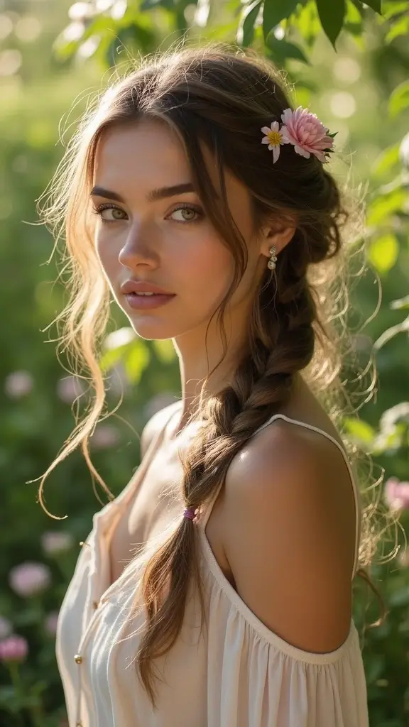 27 Stylish French Haircuts for Medium Length Hair That Will Leave You Breathless! - 27. The Romantic Messy Braid