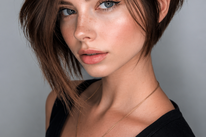 french bob with bangs round faces