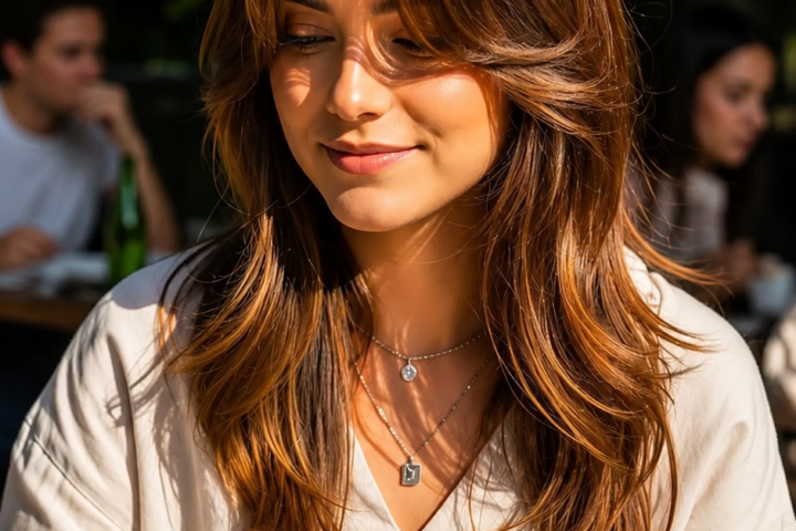 Medium Shag Styles That Skip the Bangs